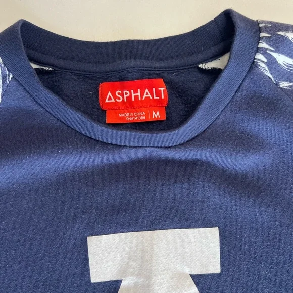 Vintage Streetwear Asphalt Yacht Club Blue Crew Neck Sweatshirt - Picture 4 of 4